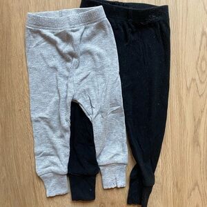 Kids Ribbed Bottoms - Gray and Black